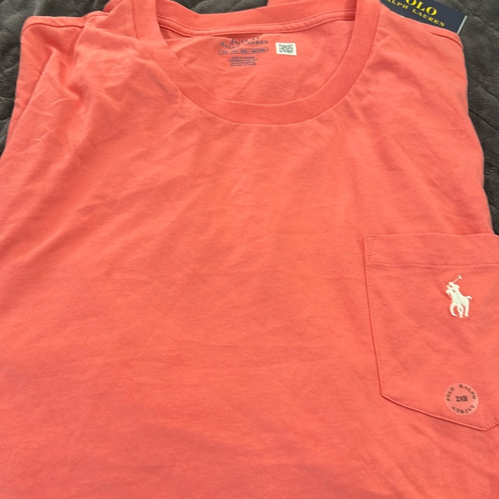 Ralph Lauren Coral Summer 2XB T-Shirt with  Logo NWT